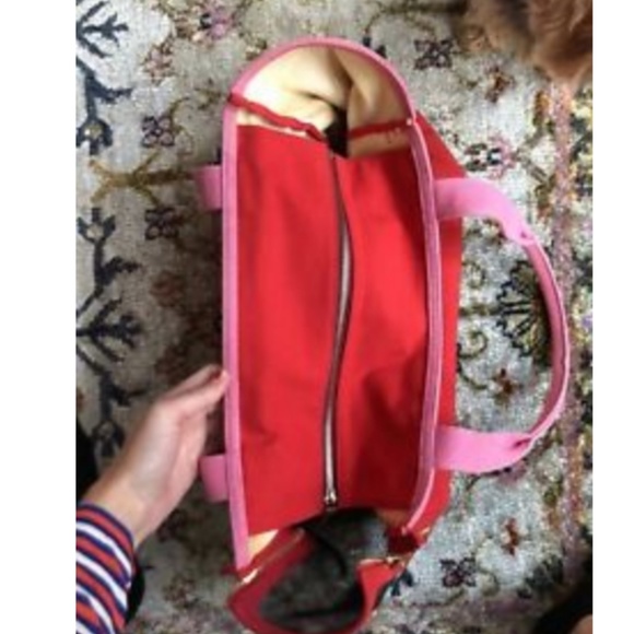 RARE kate spade fuchsia red small pet dog carrier - Picture 5 of 8